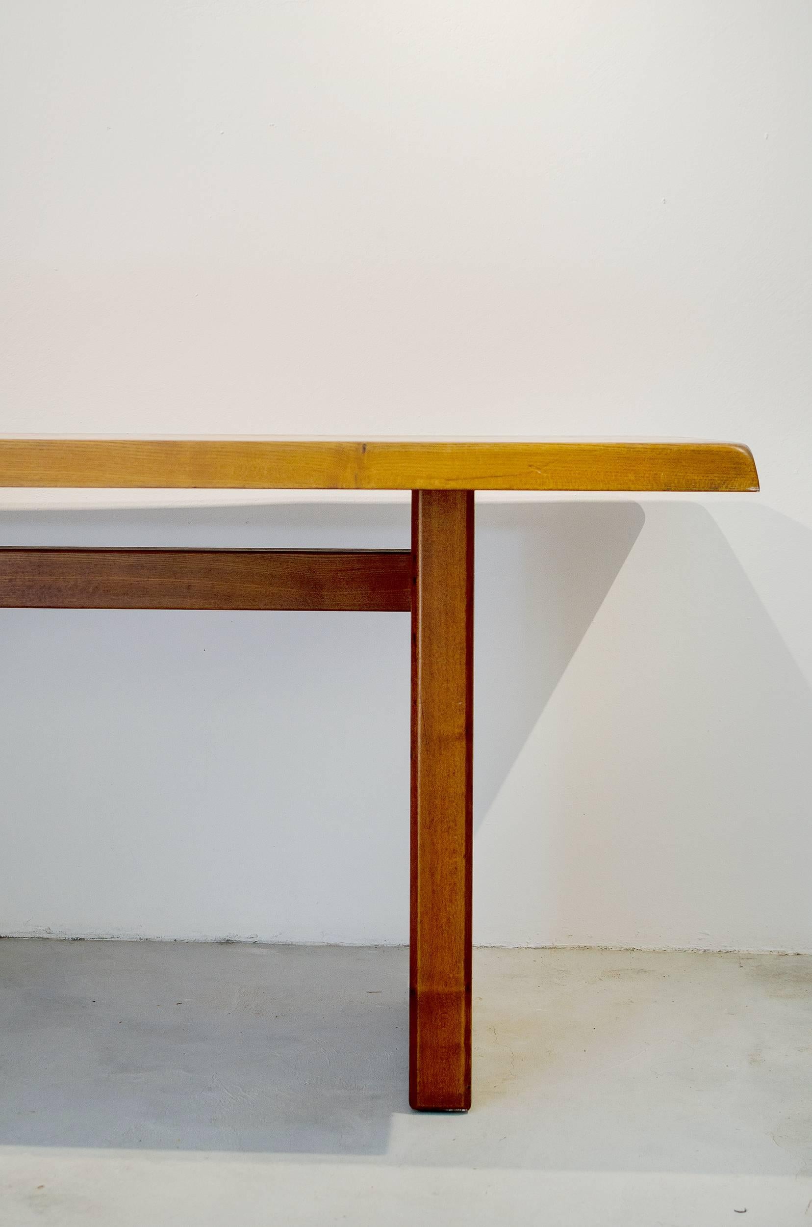 Table designed by Pierre Chapo. 
Made of solid elm. 
Place of origin: France
Date of manufacture: circa 1960.
 