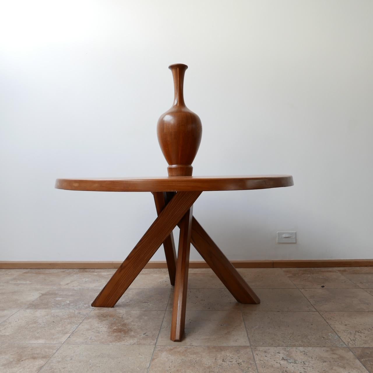 A rare dining table by French design legend Pierre Chapo (1927-1987).

In solid elm, French, circa 1970s.

Model T21. 

Timeless French design. 
  