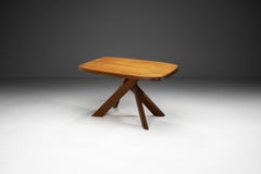 Pierre Chapo Model "T35A" Dining Table in Solid Elm, France 1970s