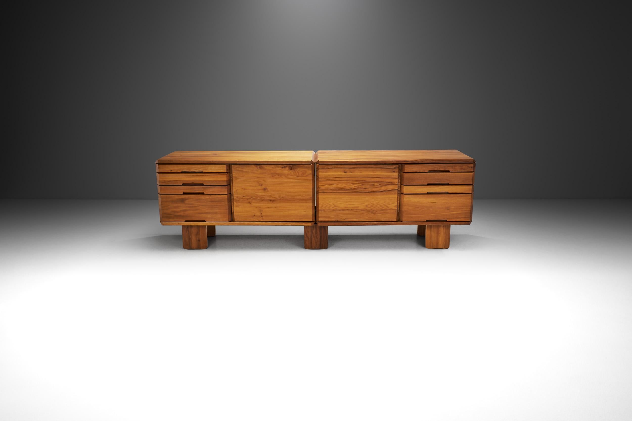 Modulares Sideboard R40 von Pierre Chapo aus Ulme, Frankreich, 1970er Jahre (Holz)