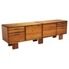 Pierre Chapo Modular "R40" Sideboard in Elm, France, 1970s