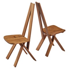 Pierre Chapo Pair of 'Chlacc' Side Chairs Model S45 in Elm