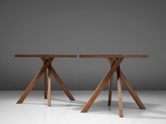 Pierre Chapo Pair of Elm Centre Tables 'Rectangulaire Duo' T27A