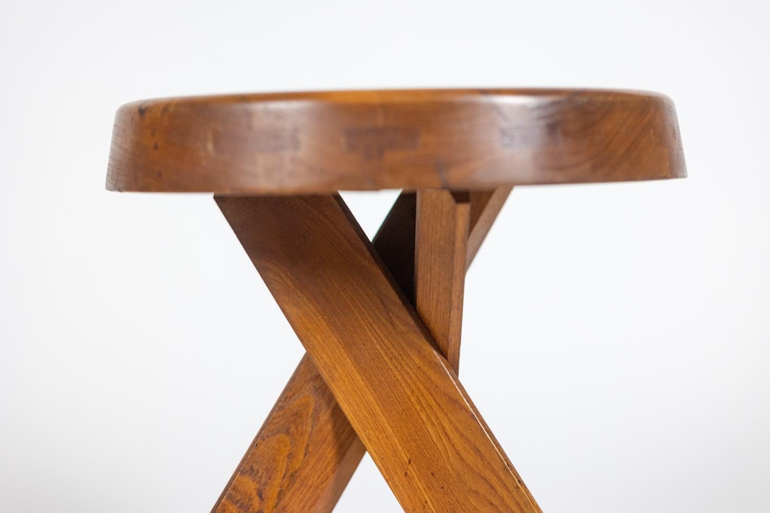Pierre Chapo. Paar Ulmenhocker Modell S31A. Circa 1970. 5