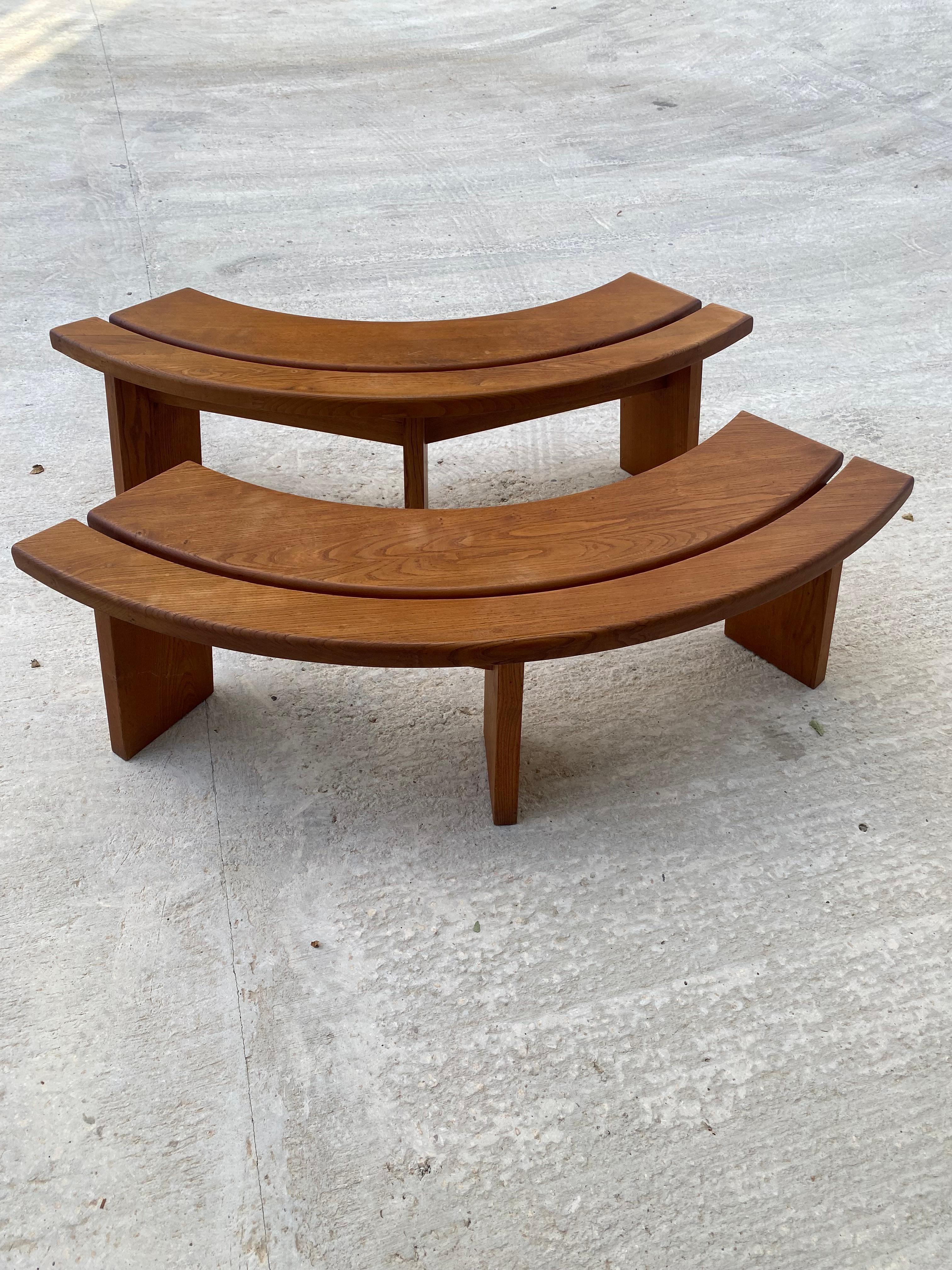 Fine XX secolo Pierre Chapo Coppia di panchine S38 in vendita
