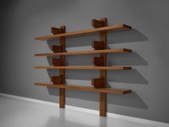 Pierre Chapo Patinierte und große massive Ulme Bibliothèque B17B