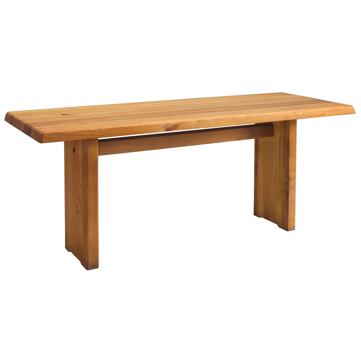 Pierre Chapo Patinated Elm Dining Table T14C
