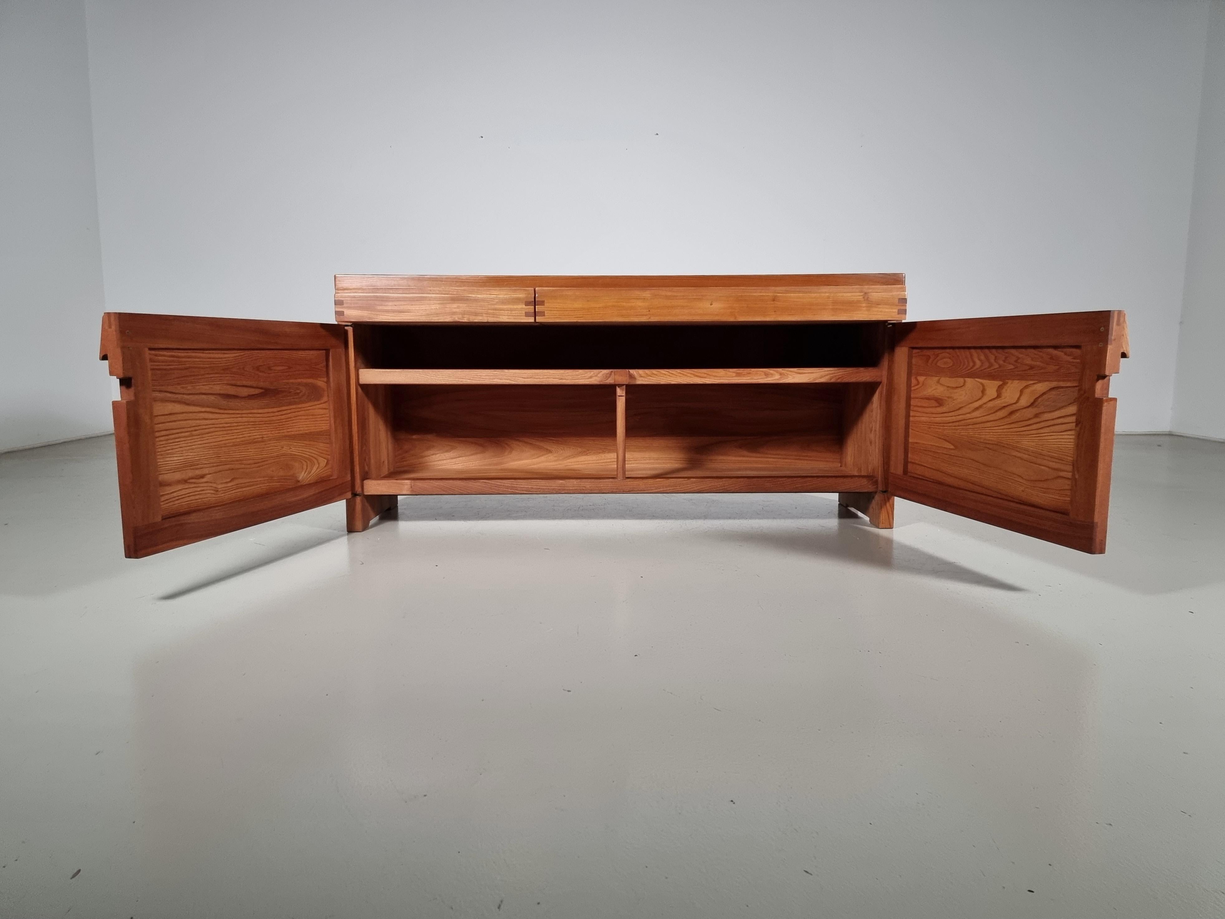 Mid Century Pierre Chapo R08 Sideboard in Solid Elm 1