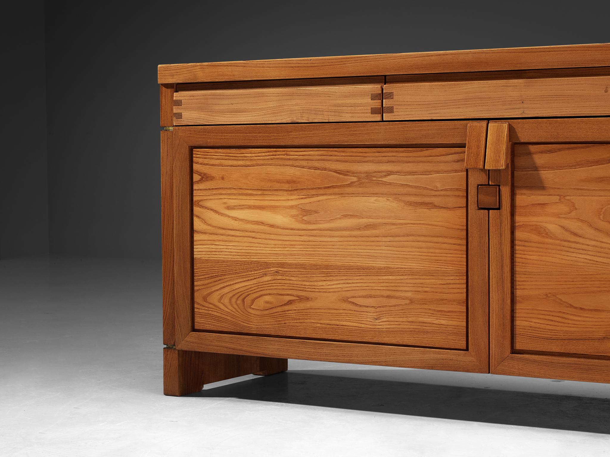 Mid-Century Modern Pierre Chapo 'R08' Sideboard in Solid Elm  For Sale