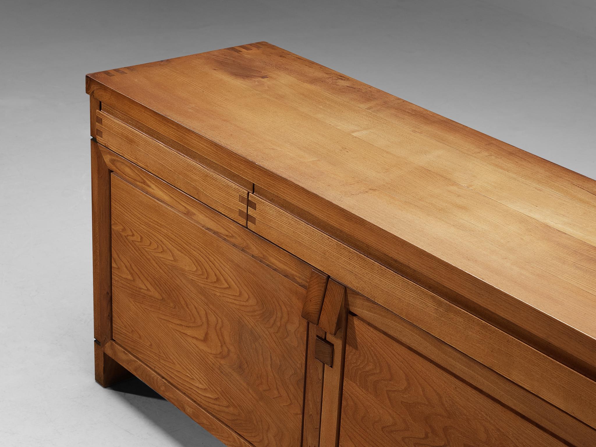 French Early Pierre Chapo 'R08' Sideboard in Solid Elm