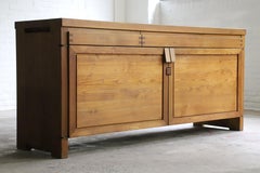 Pierre Chapo 'R08' sideboard in solid Elm, France 1970's
