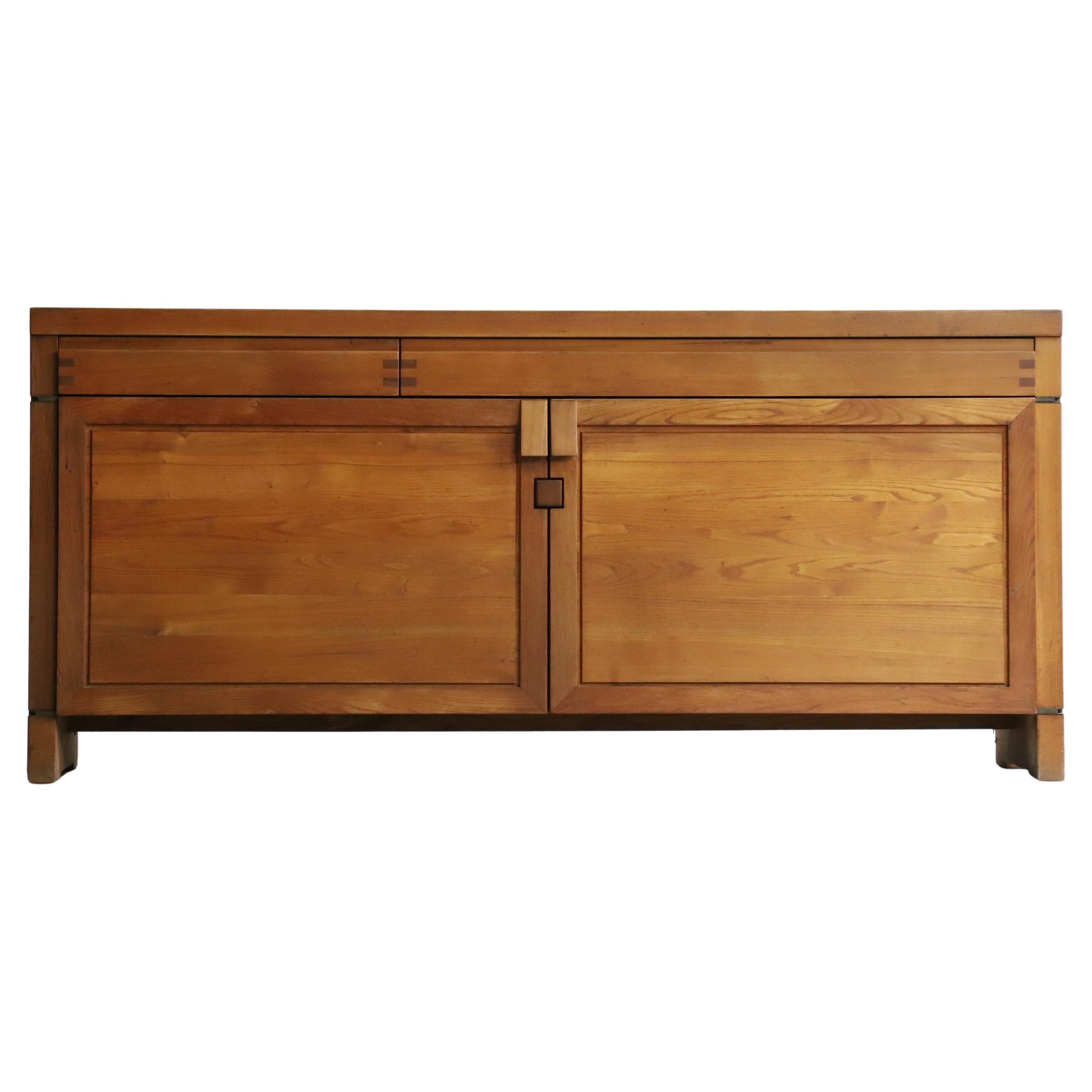 Pierre Chapo 'R08' sideboard in solid Elm, France 1970's