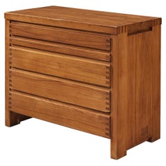 Pierre Chapo Commode with Five Drawers in Solid Elm