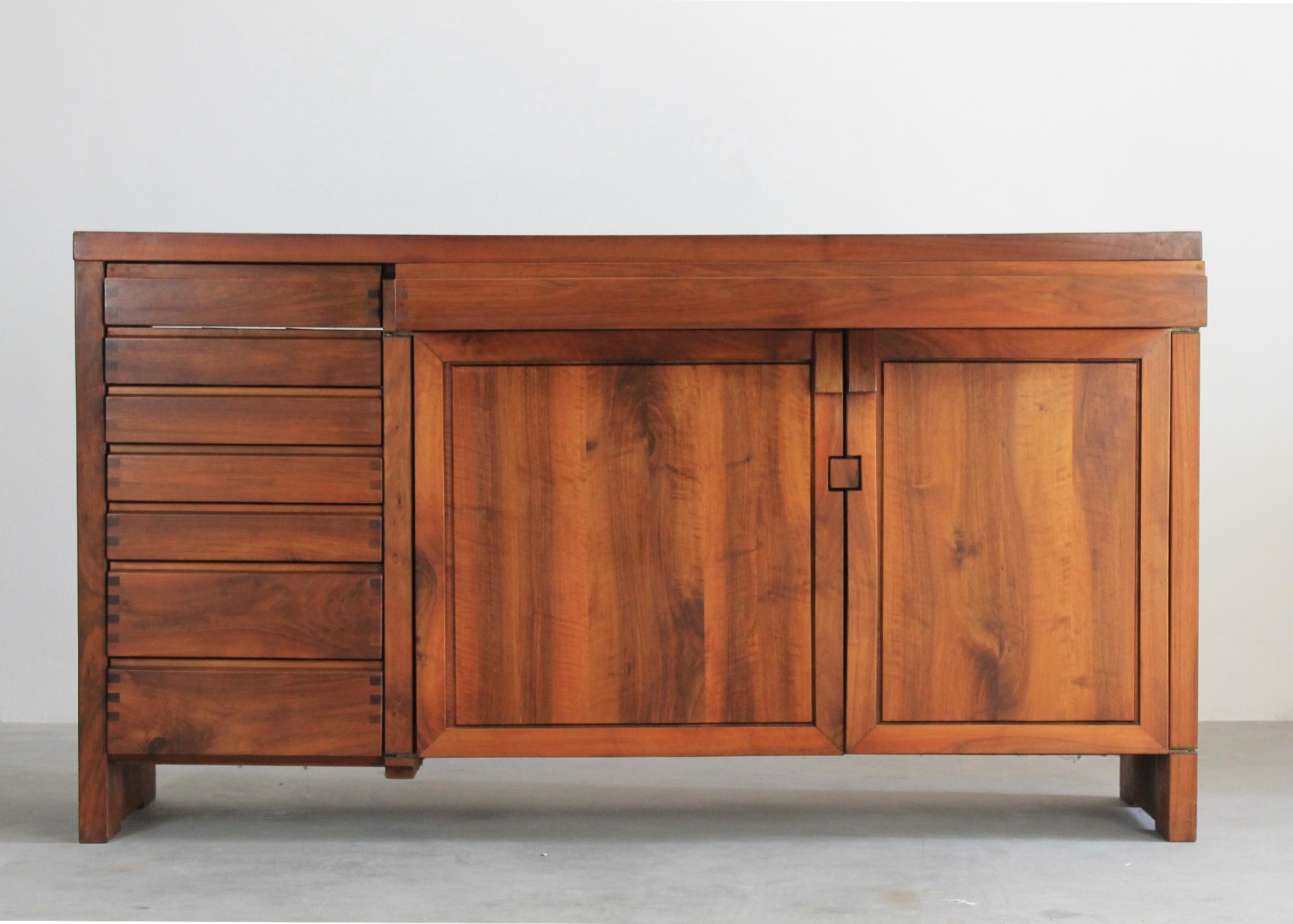 Other Pierre Chapo R13 High Sideboard in Elm Wood by French Manufacture 1960s