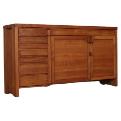 Pierre Chapo R13 Sideboard In Solid Elm, France 1960s