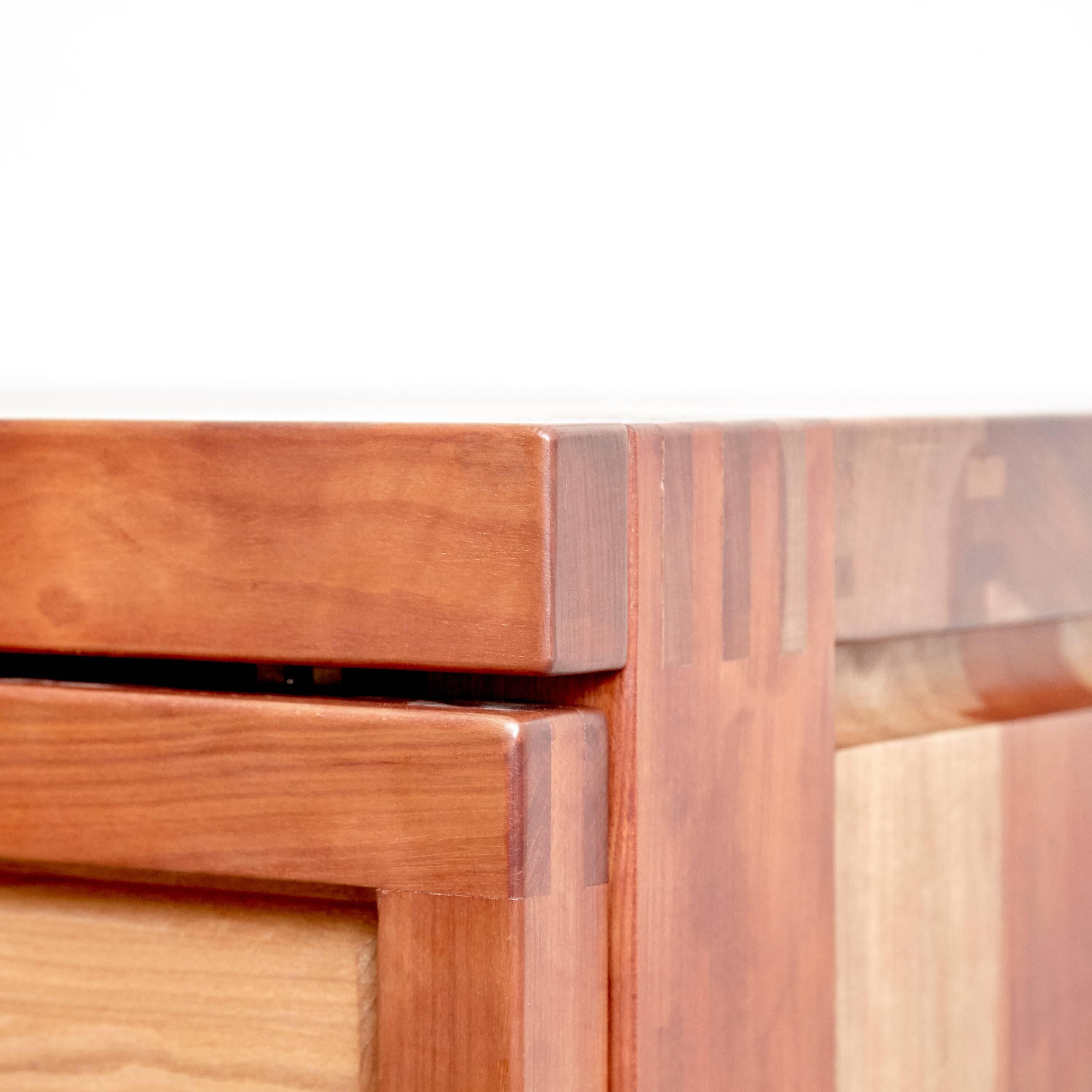 Pierre Chapo R16A Formalist Mid-Century Modern Wood Brutalist Cabinet In Good Condition In Barcelona, Barcelona