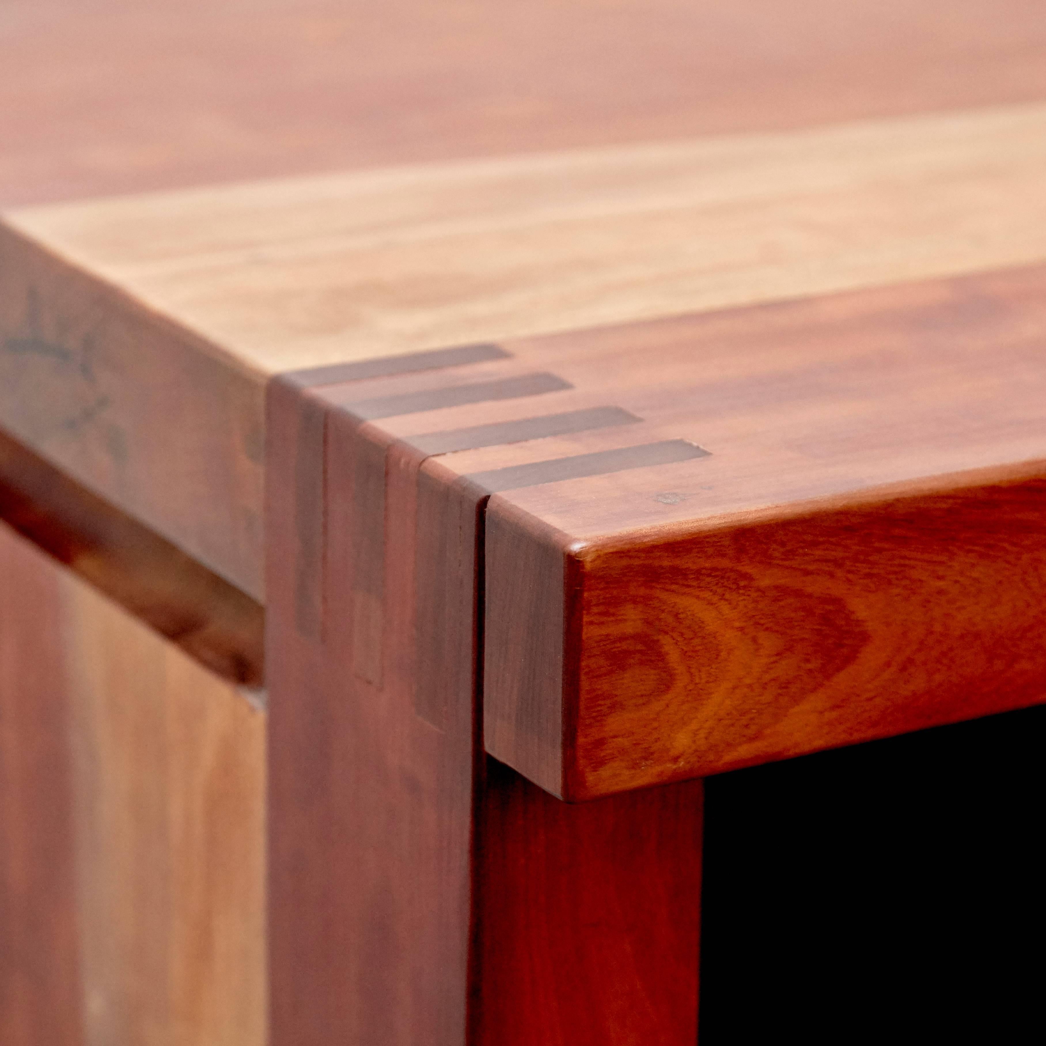 Pierre Chapo R16A Formalist Mid-Century Modern Wood Brutalist Cabinet 2