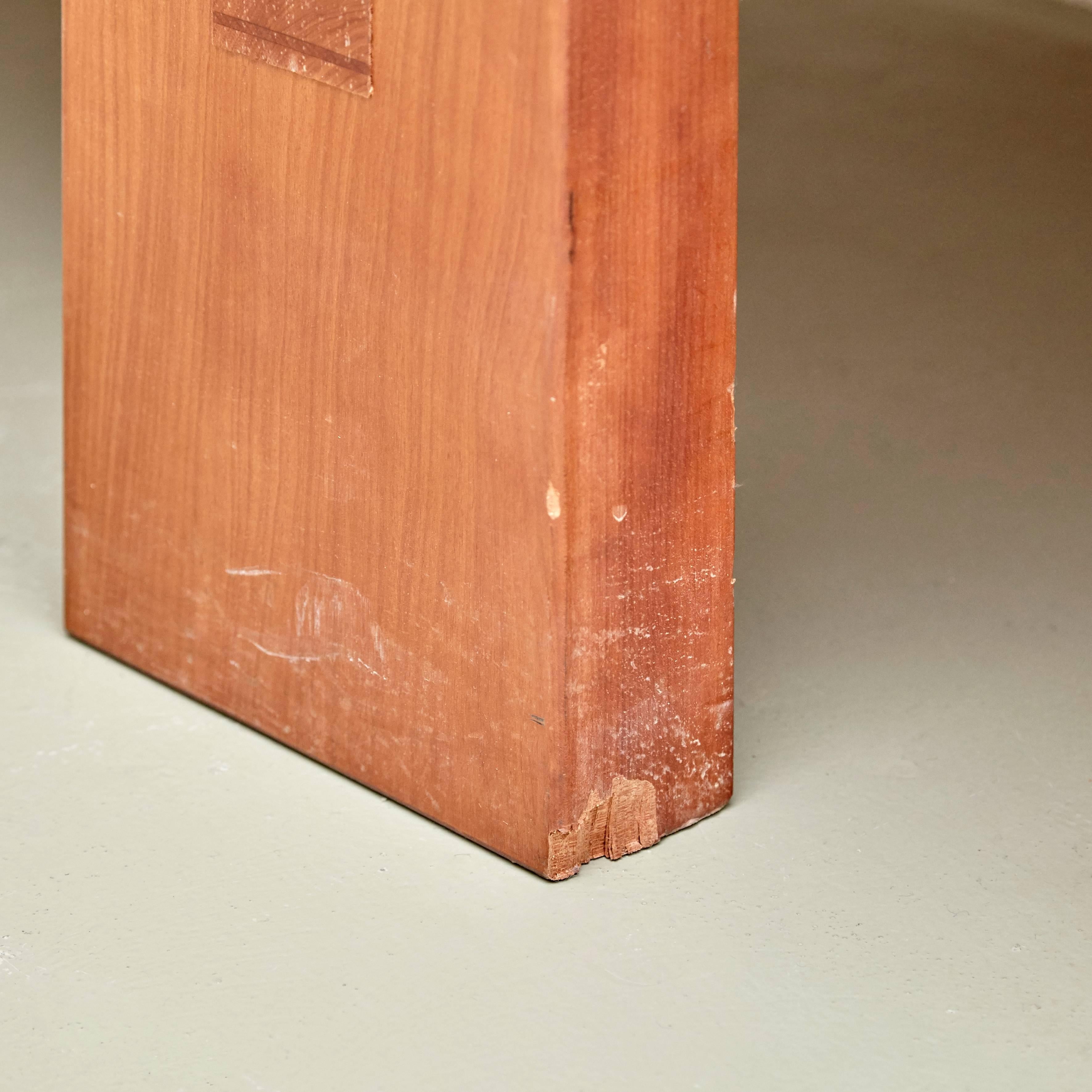 Pierre Chapo R16A Formalist Mid-Century Modern Wood Brutalist Cabinet 4