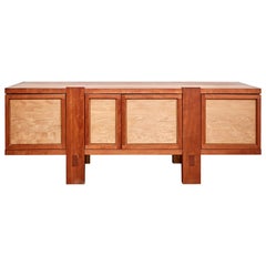 Pierre Chapo R16A Formalist Mid-Century Modern Wood Brutalist Cabinet