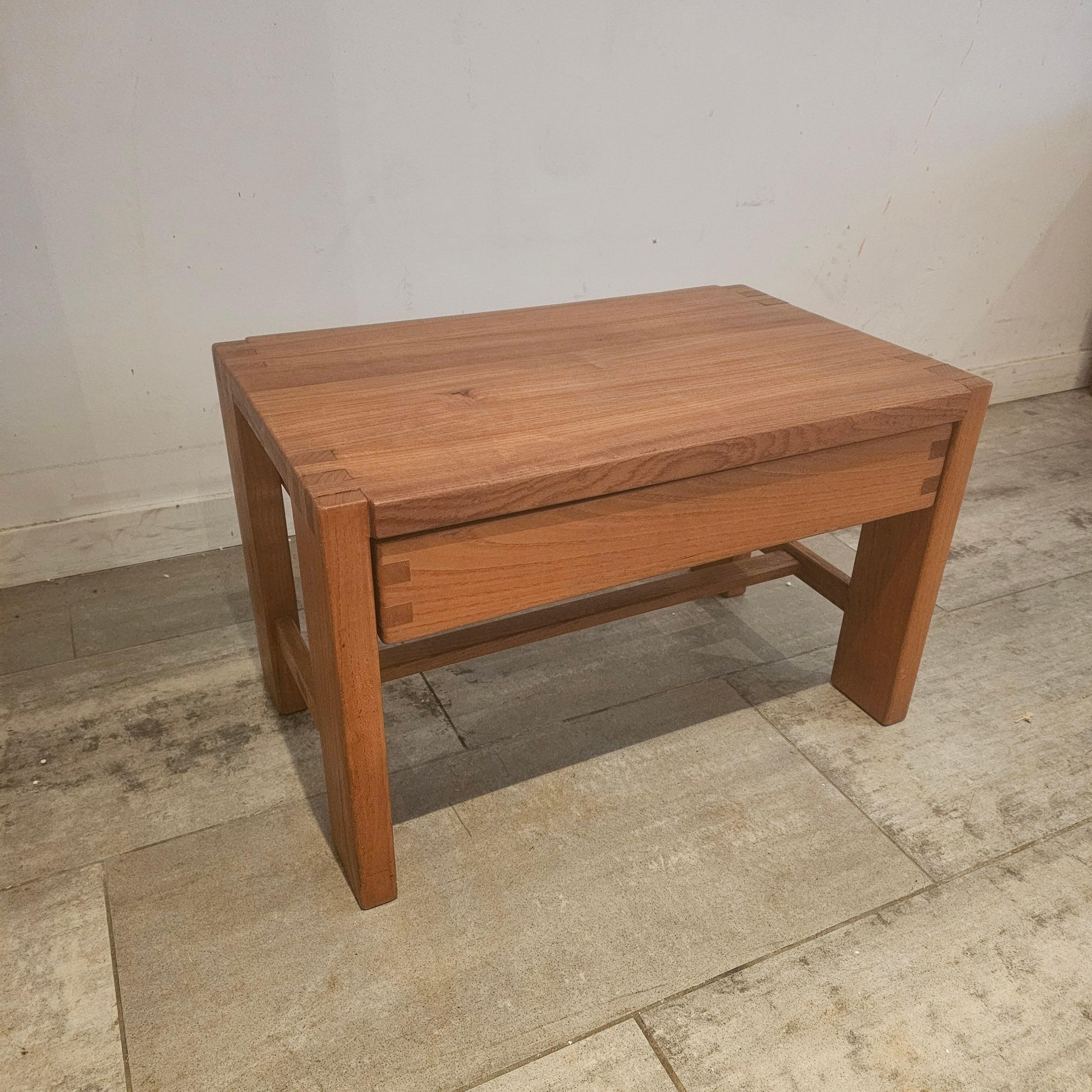 Mid-Century Modern Pierre Chapo Rare Nightstand, bedside model T07 For Sale