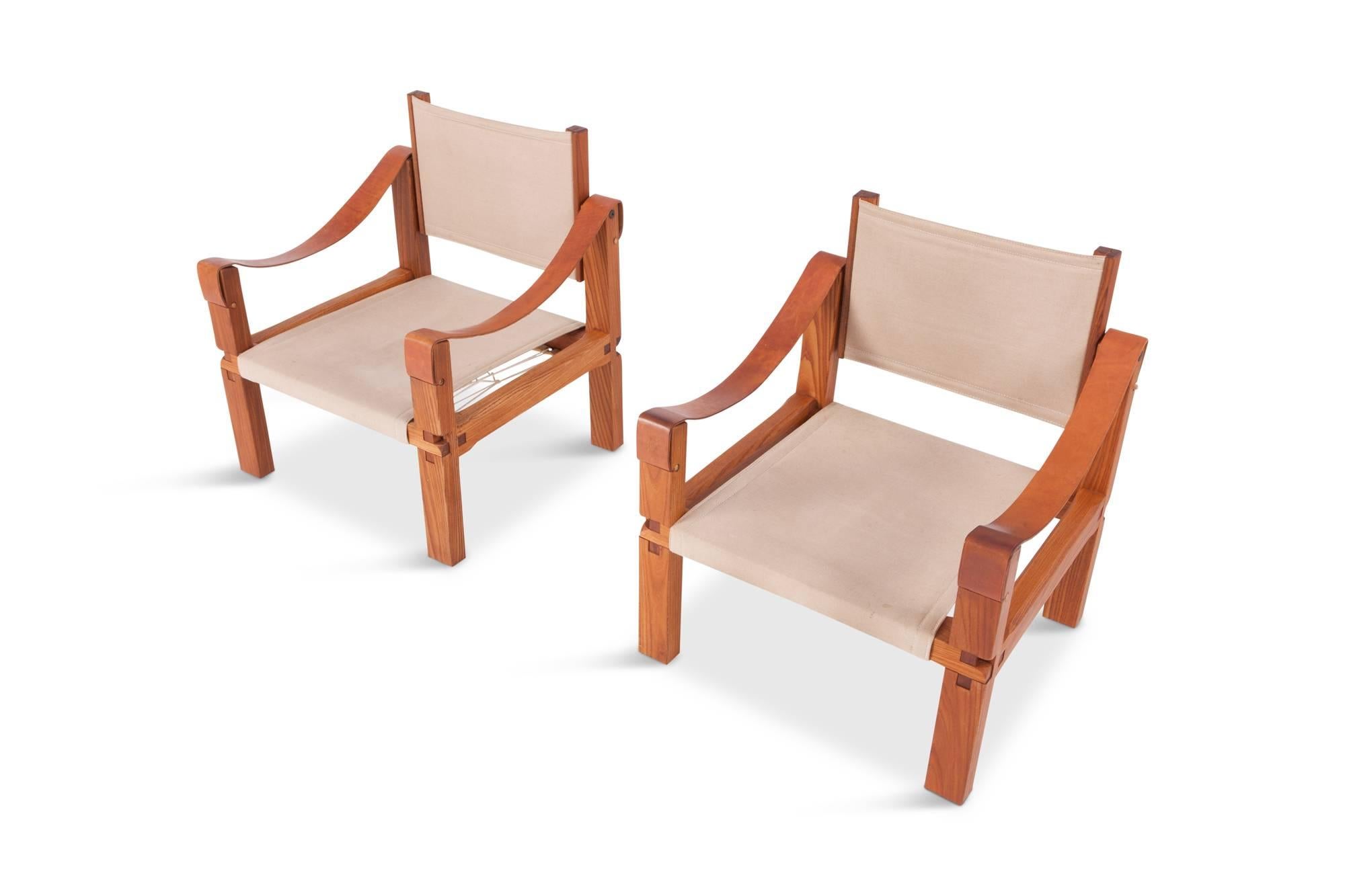 Mid-Century Modern Pierre Chapo Rare Set of S10 Armchairs in French Elm, 1964