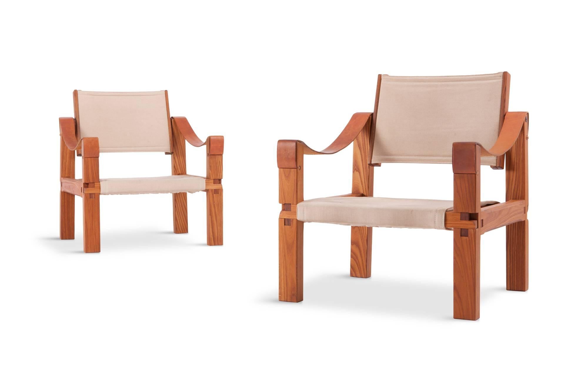 Pierre Chapo Rare Set of S10 Armchairs in French Elm, 1964 In Excellent Condition In Antwerp, BE