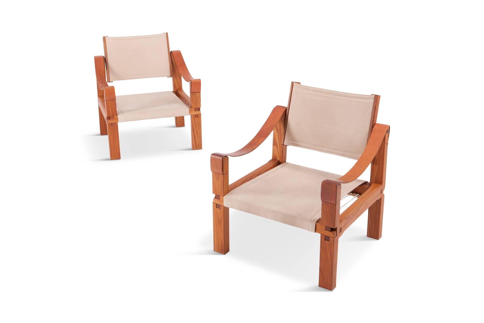 Mid-20th Century Pierre Chapo Rare Set of S10 Armchairs in French Elm, 1964