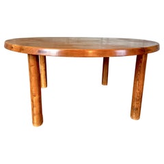 Pierre Chapo Round Table T 02 E in French Elm from 1977