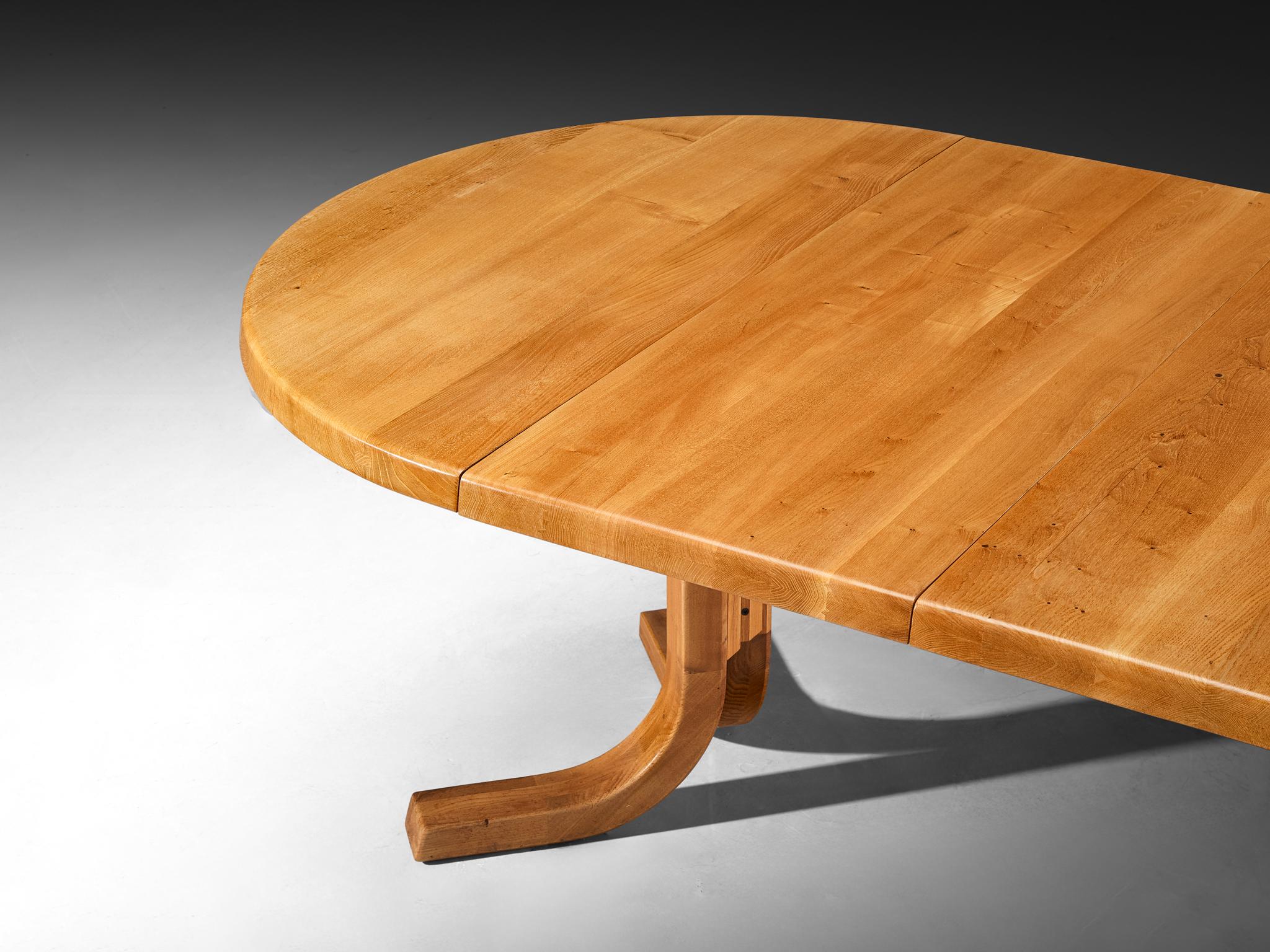 Post-Modern Pierre Chapo Round Table in Solid Elm
