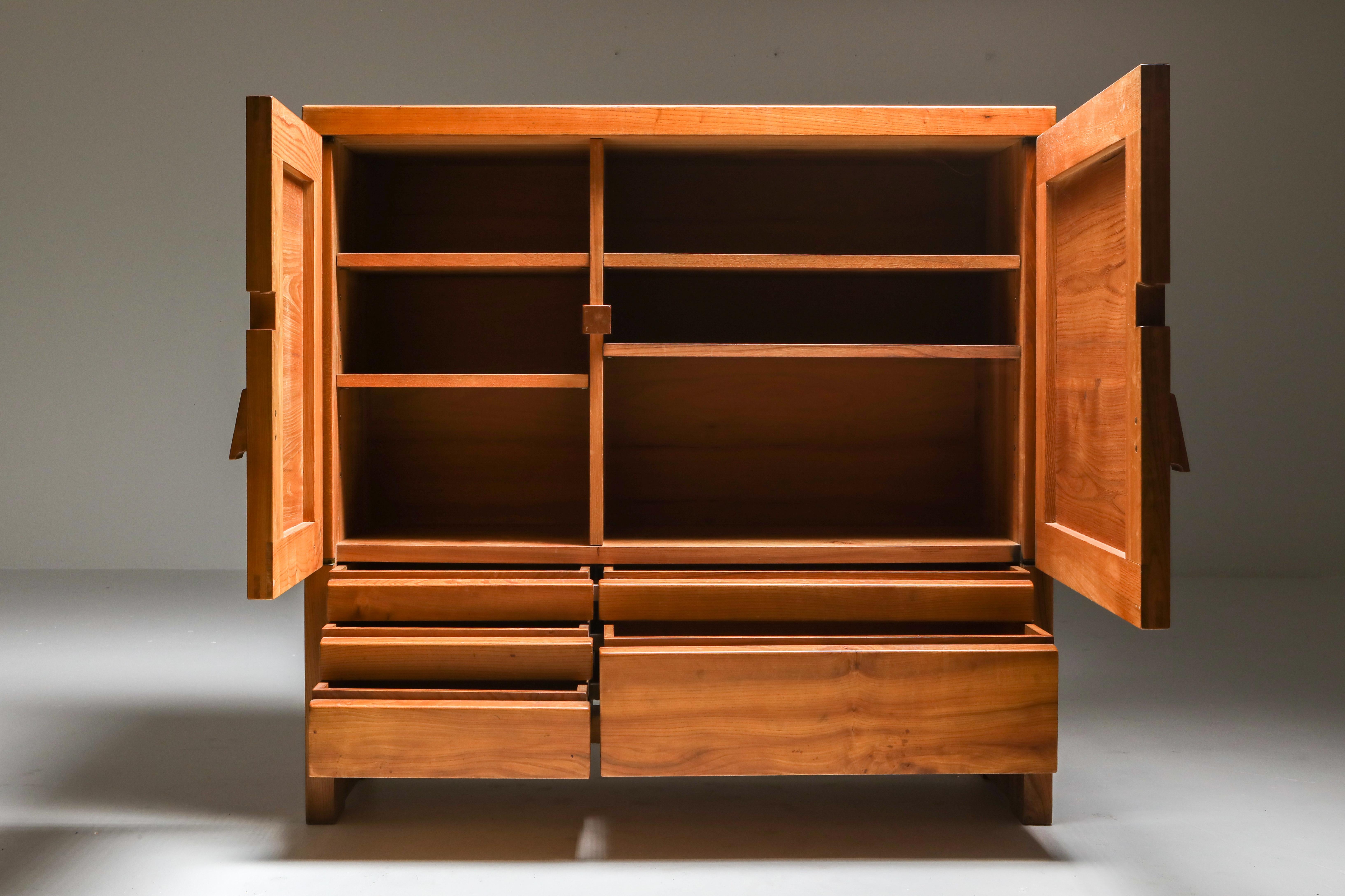 Mid-Century Modern Chapo's Two-Door Five-Drawer Cabinet R18