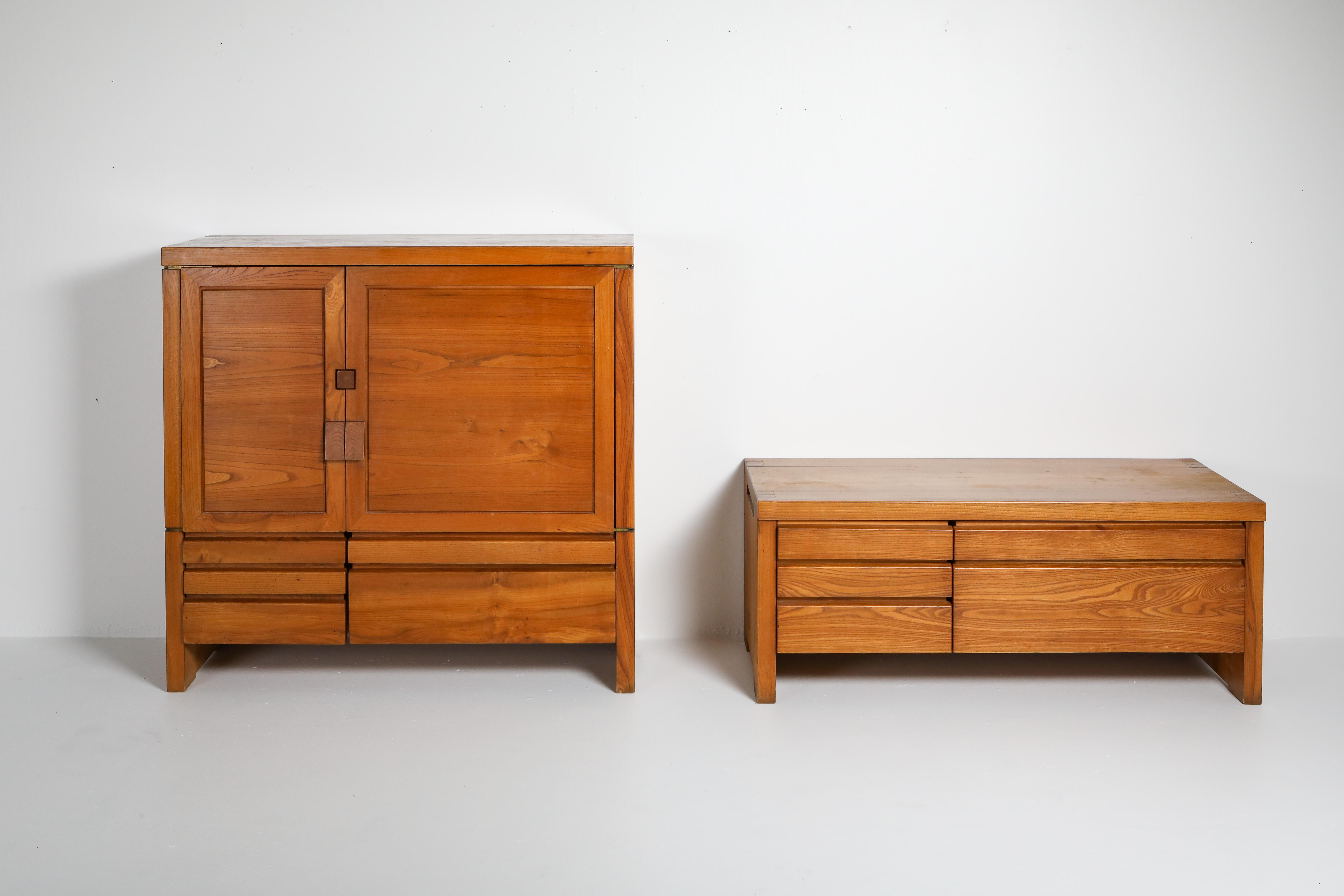 Elm Chapo's Two-Door Five-Drawer Cabinet R18