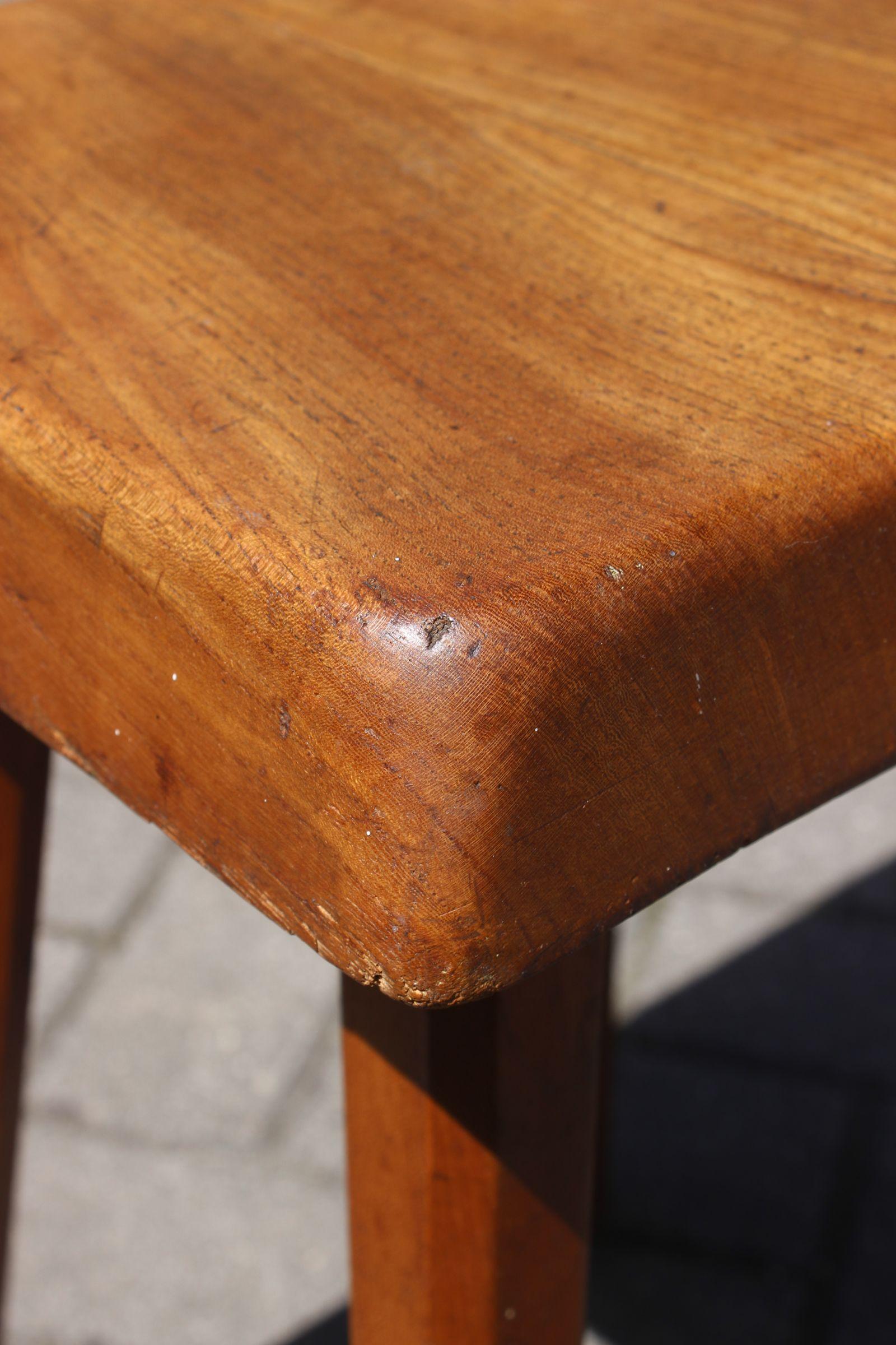 Pierre Chapo S01 Elm Stool, France 1960s 4