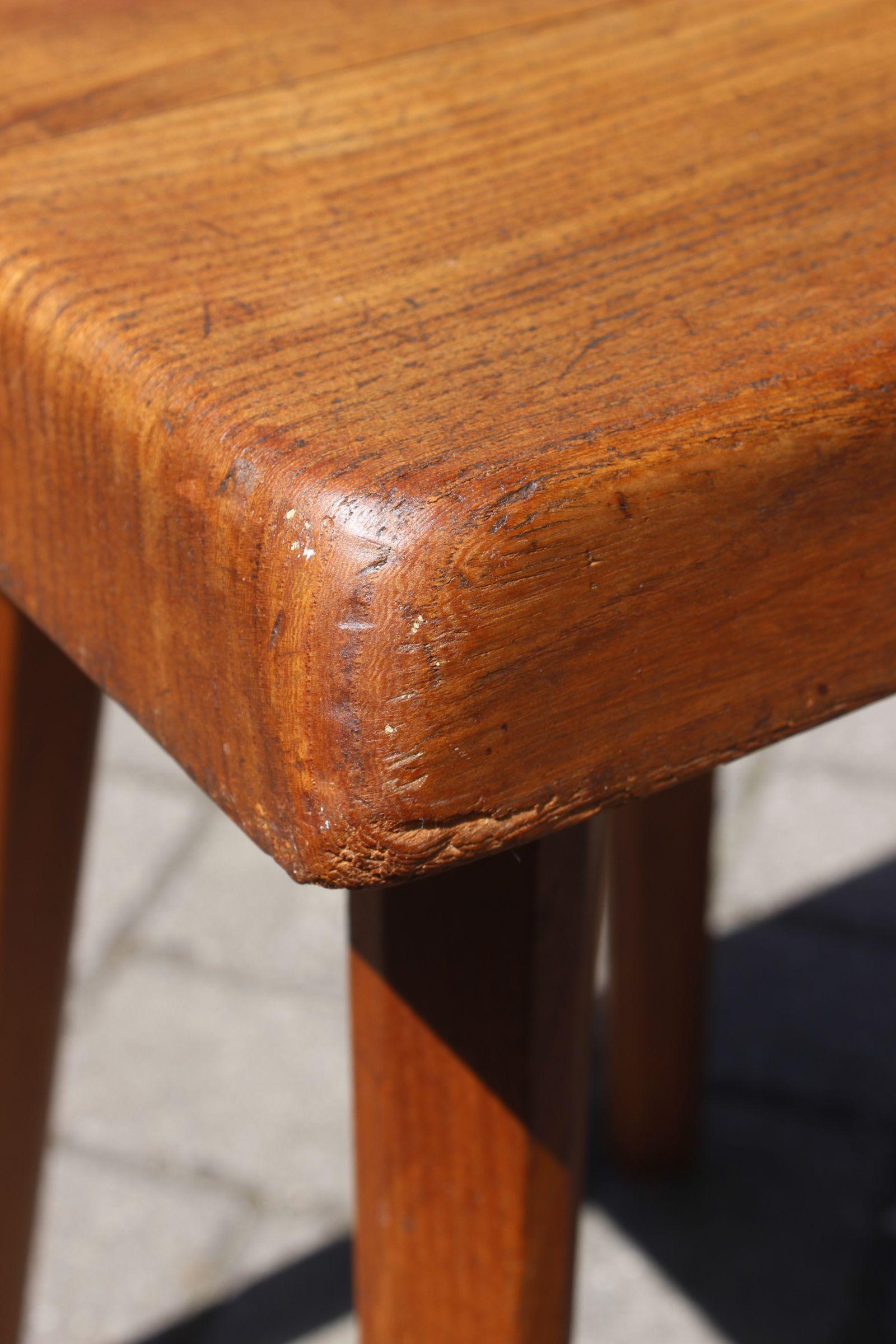 Pierre Chapo S01 Elm Stool, France 1960s 6