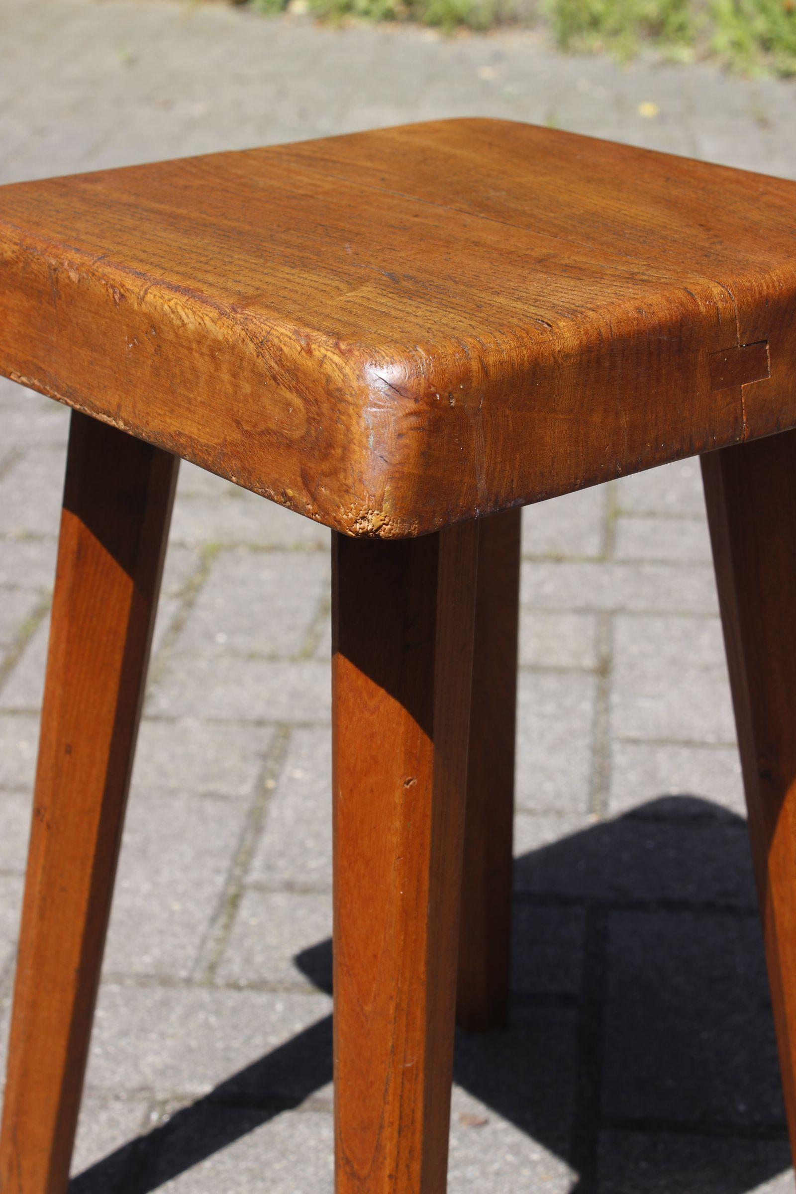Pierre Chapo S01 Elm Stool, France 1960s 1