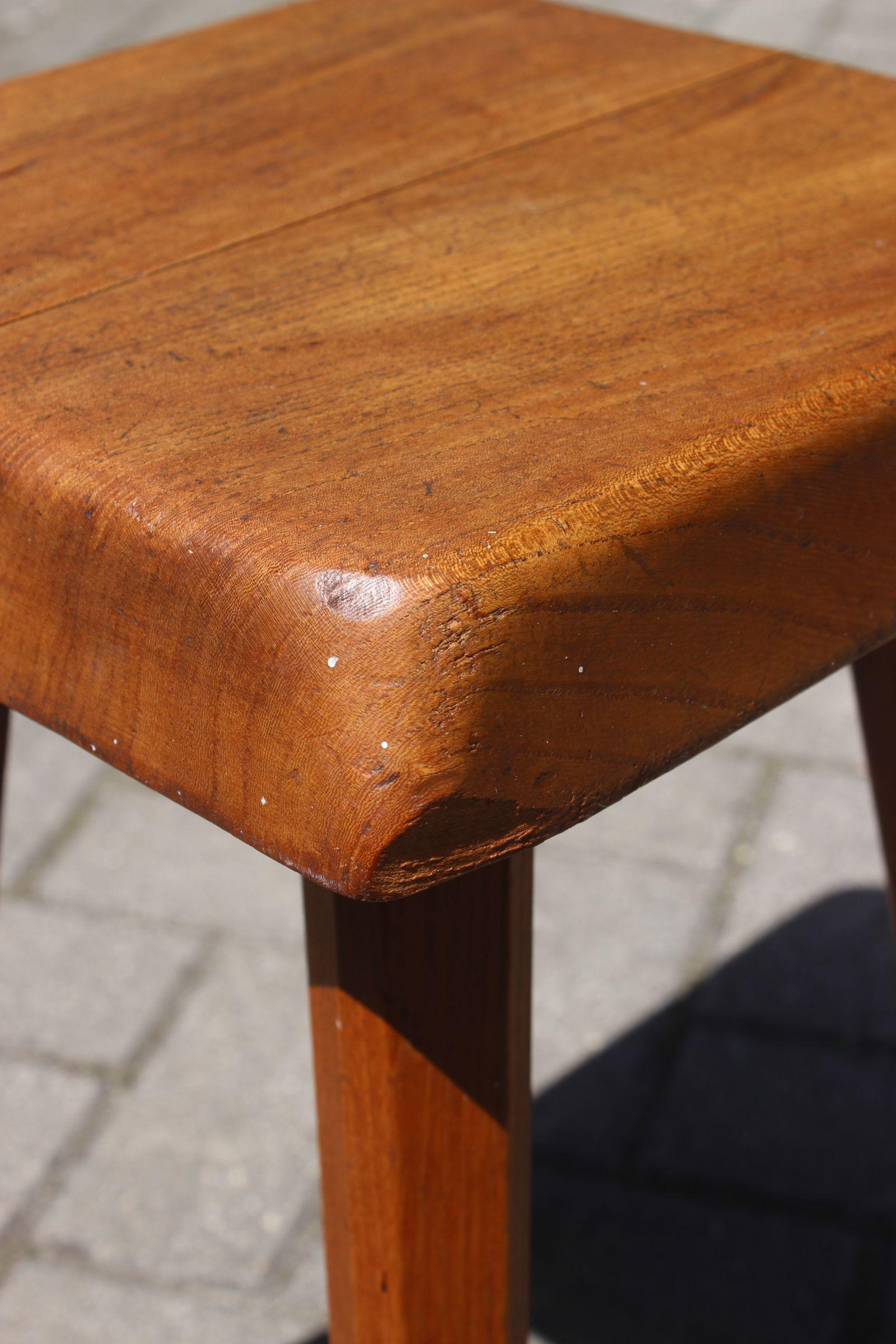 Pierre Chapo S01 Elm Stool, France 1960s 3