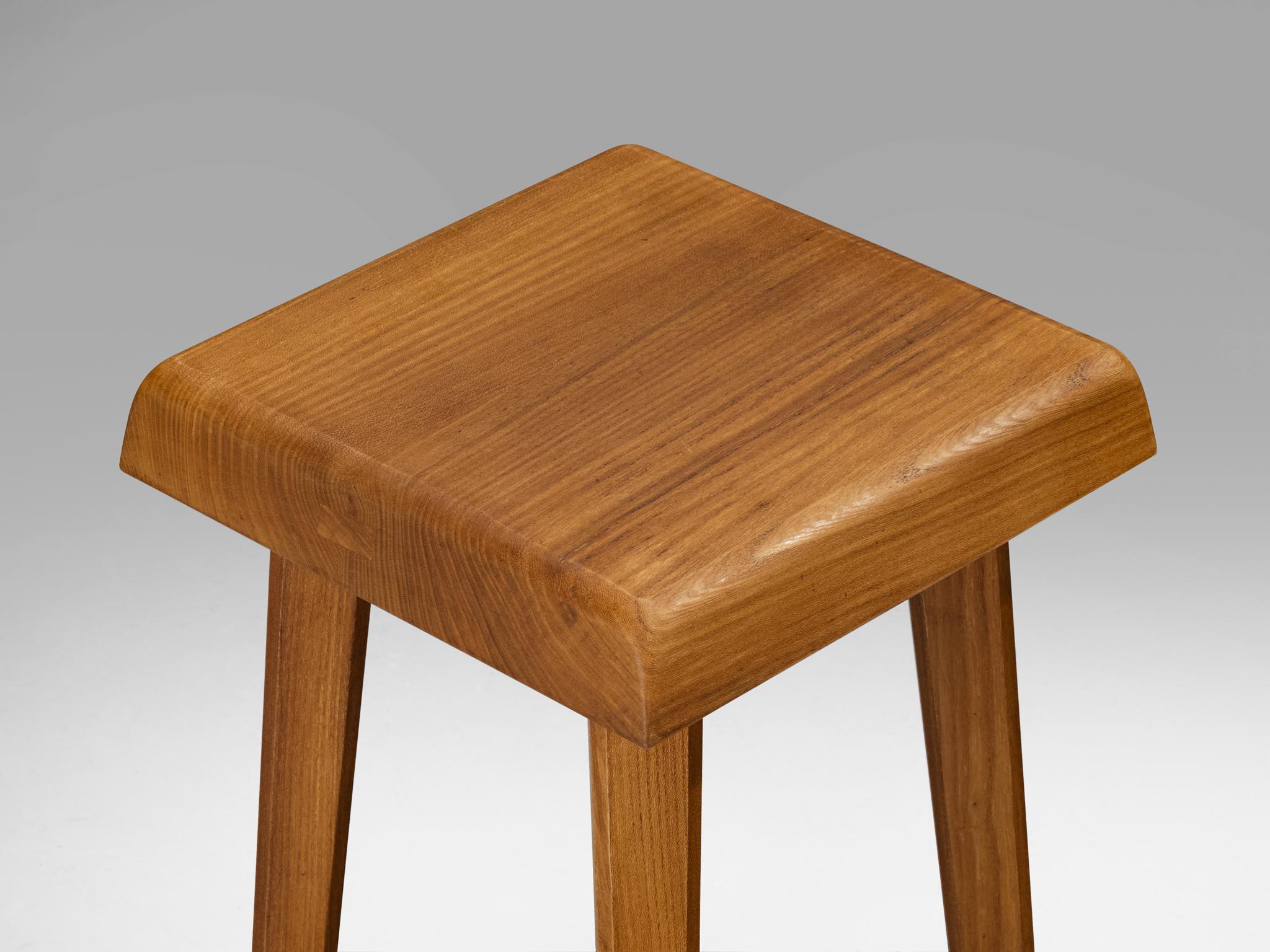 Pierre Chapo 'S01' Stools in Solid Elm For Sale 2