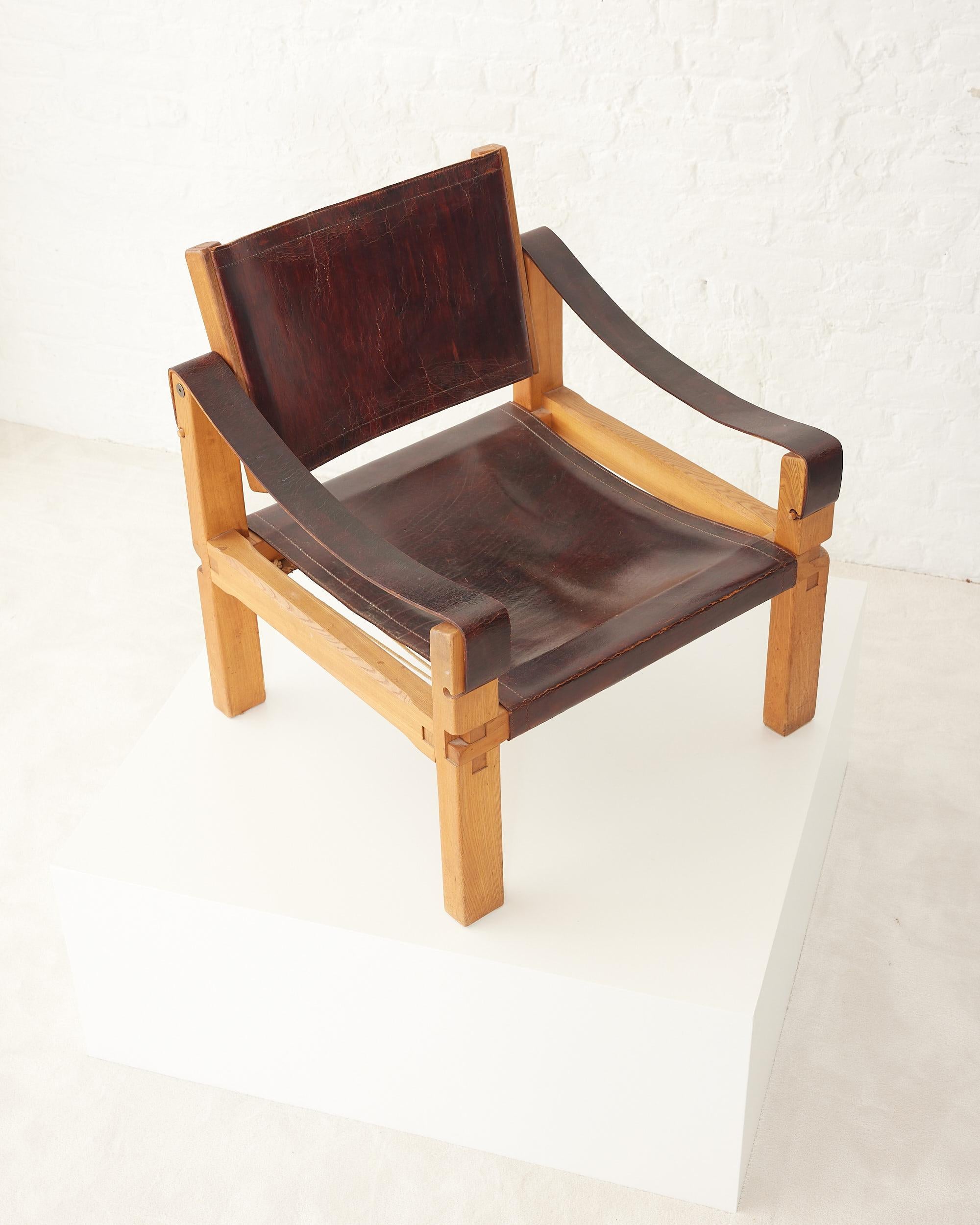 Leather PIERRE CHAPO S10 Armchair For Sale