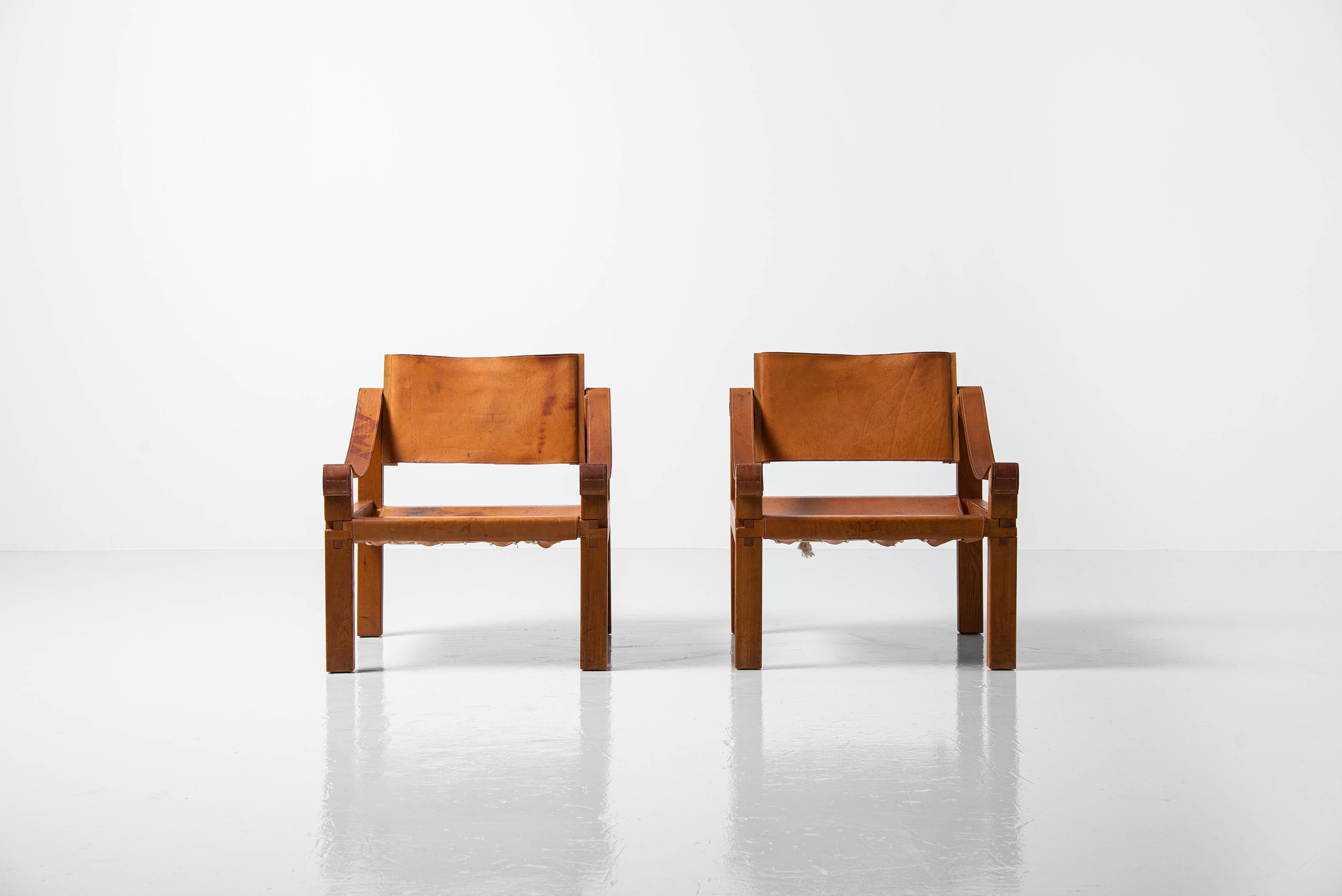 Mid-Century Modern Pierre Chapo S10 Lounge Chairs France, 1964