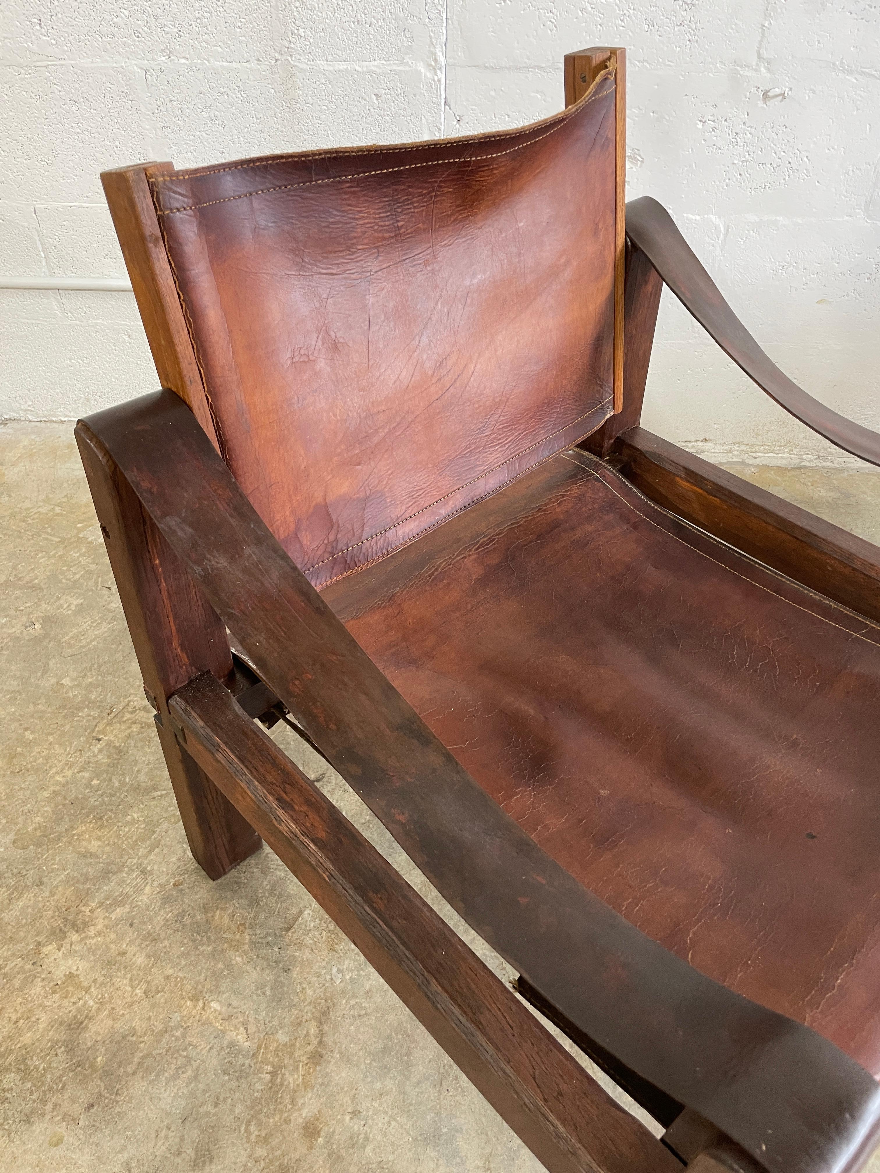 Mid-Century Modern Pierre Chapo S10 Lounge Safari Chair For Sale