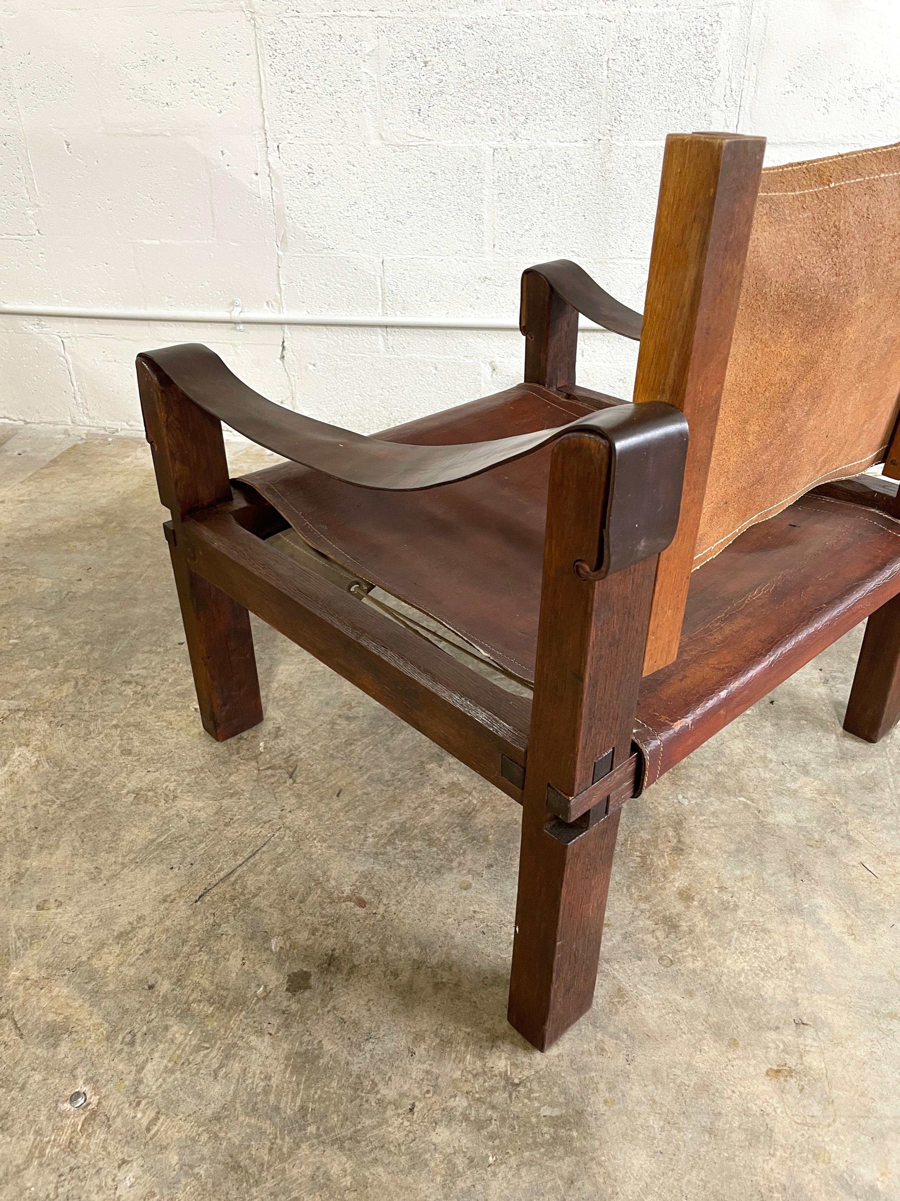 Mid-20th Century Pierre Chapo S10 Lounge Safari Chair For Sale