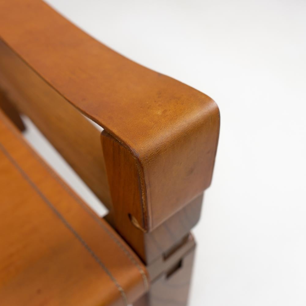 Pierre Chapo S10 X Leather Arm Chair, 1970s 6