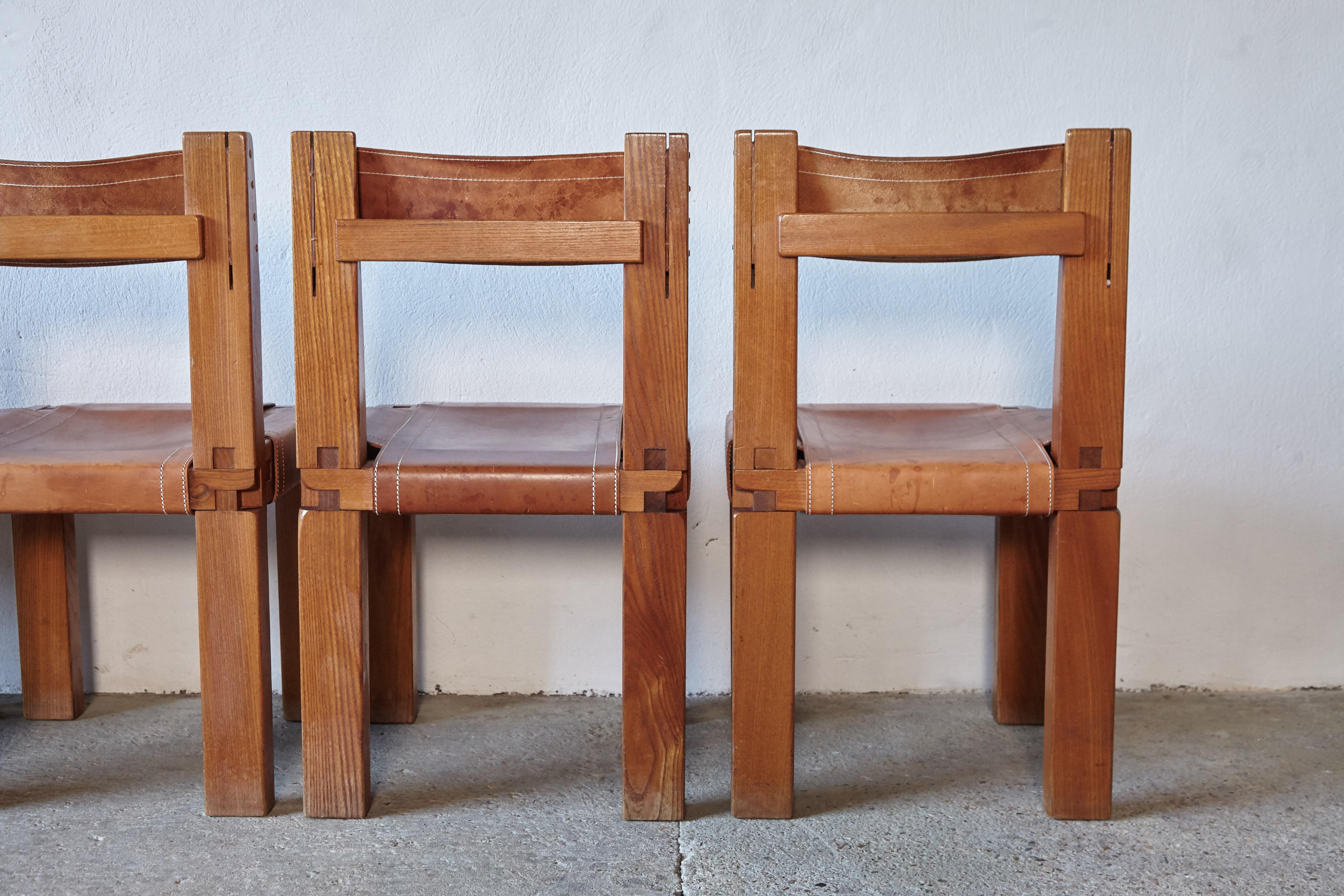 Pierre Chapo S11 Chairs, Set of 8, France, 1960s 12