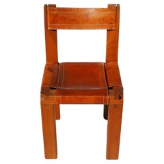 Pierre Chapo S11 Dining Chair in Solid Elm, 1960s