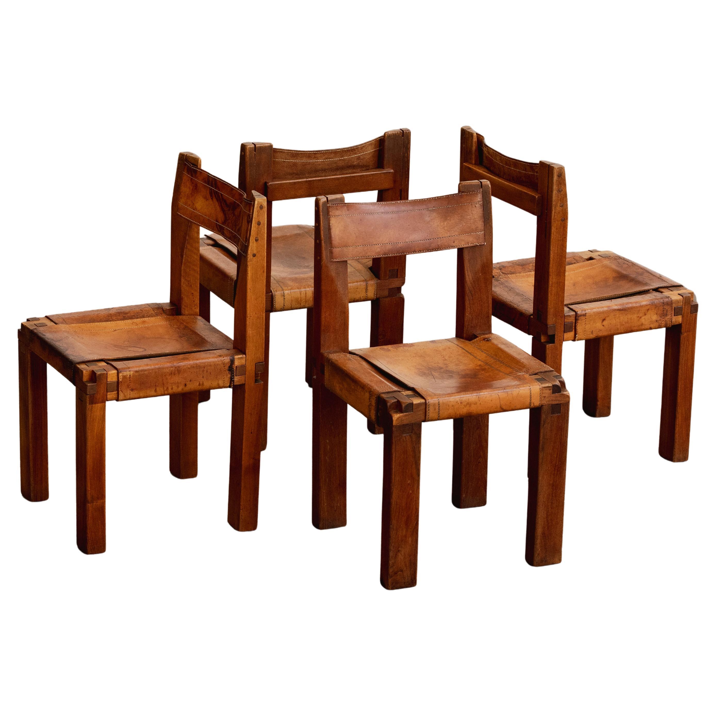 Sedie da pranzo "S11" di Pierre Chapo per Atelier A, 1966, Set di 4