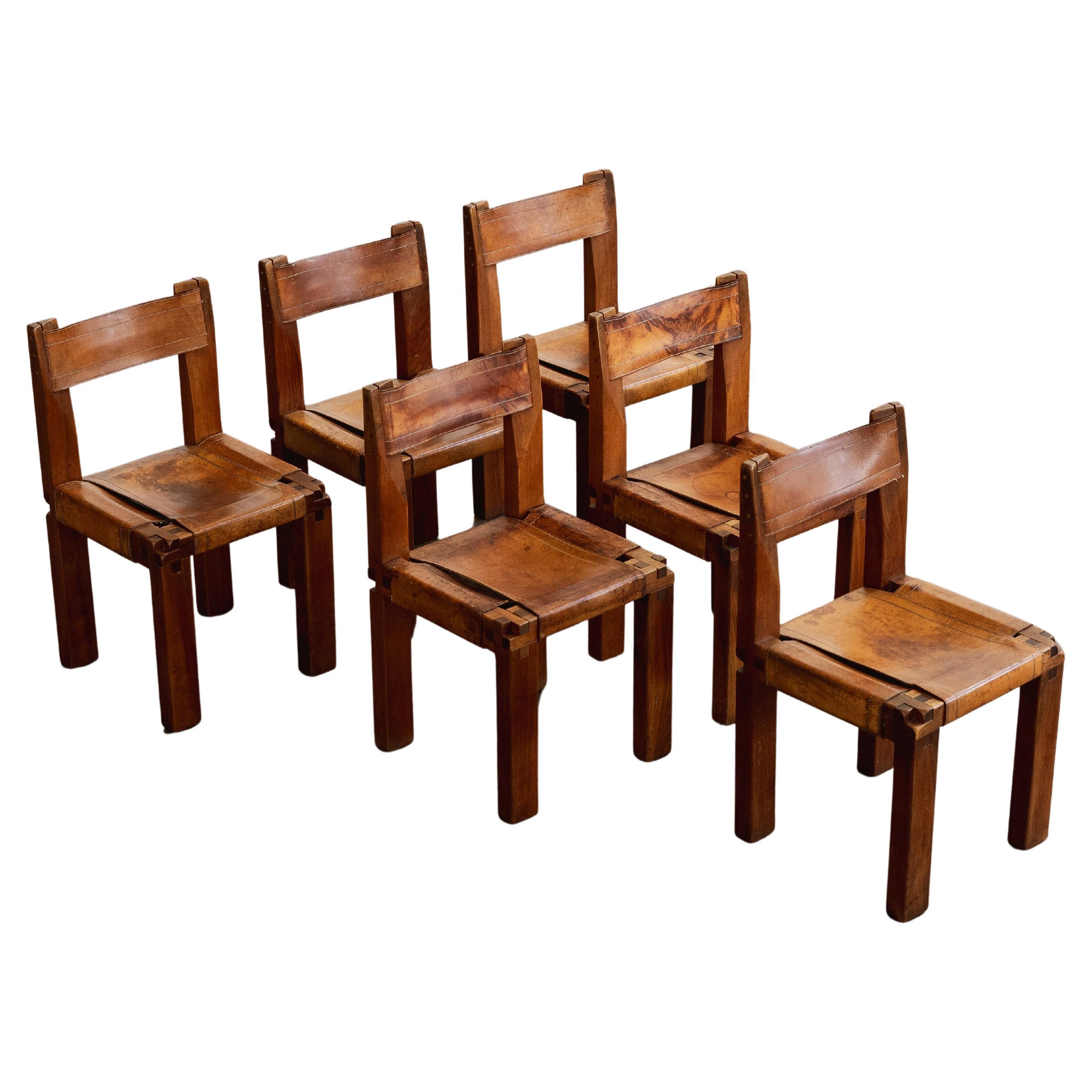 Sedie da pranzo "S11" di Pierre Chapo per Atelier A, 1966, Set di 6