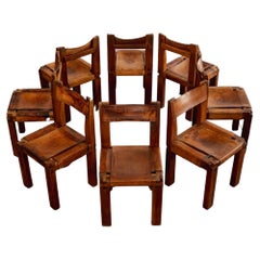 Pierre Chapo “S11” Dining Chairs for Atelier Pierre Chapo, 1966, Set of 8