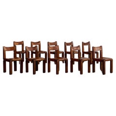 Pierre Chapo “S11” Dining Chairs for Atelier Pierre Chapo, 1966, Set of 10