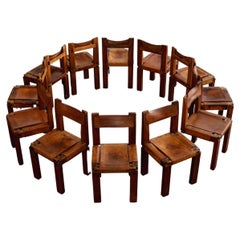 Pierre Chapo “S11” Dining Chairs for Atelier Pierre Chapo, 1966, Set of 12