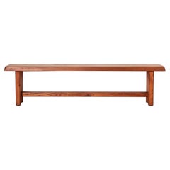 Retro Pierre Chapo, 'S14B' Bench, Elm, 1973