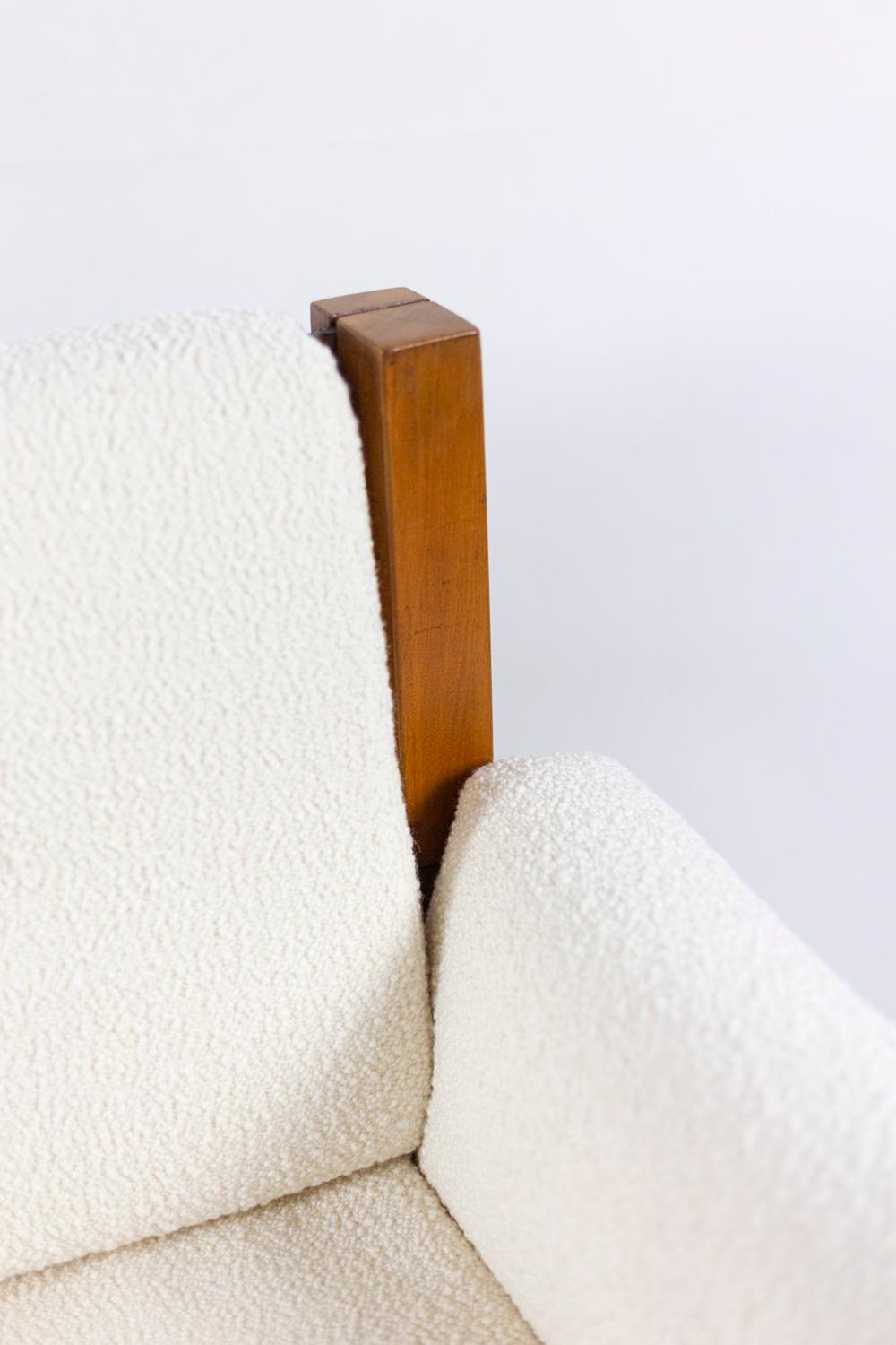 Pierre Chapo, S15 Armchair in Elm Fabric and Leather, 1960s 1